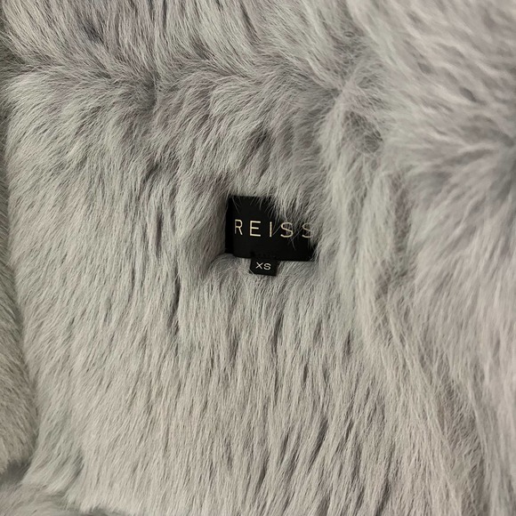 REISS Lonine Shearling Coat in Grey - Picture 8 of 14